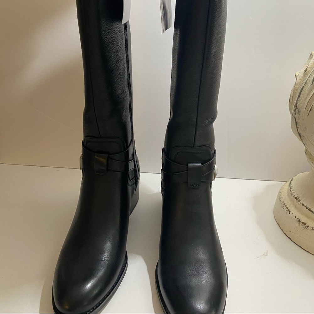 FRANCO SARTO "L-LAPIS" Wide Calf Black 9M - Tall over the knee, NEW in box